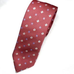 Imani Uomo Floral Silk Tie Blush Red Yellow Lite Blue